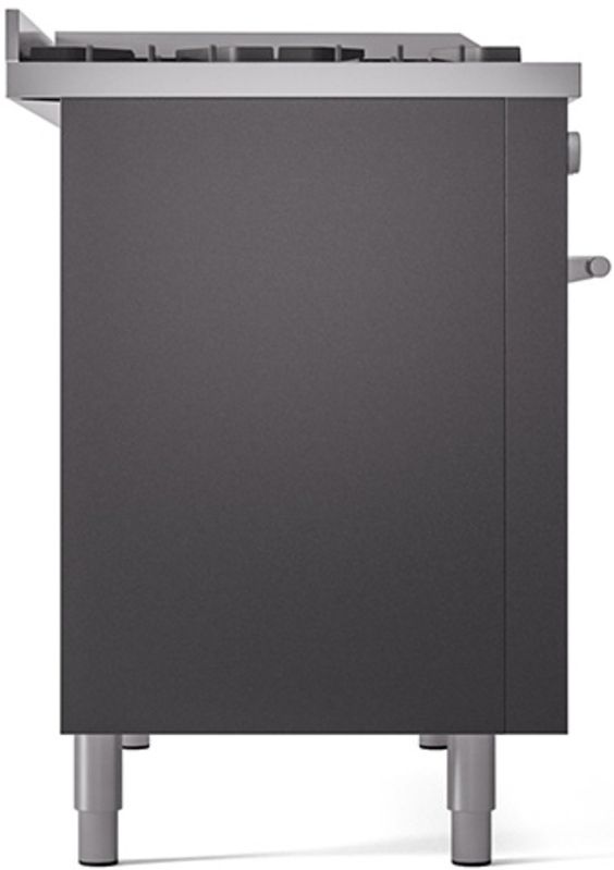 Ilve® Professional Plus II 48" Graphite Matte Pro Style Dual Fuel Range-3