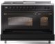 Ilve® Nostalgie II Series 48" Glossy Black Pro Style Dual Fuel Range-4
