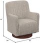 Emerald Home Clara Speckled Tan Swivel Chair-2