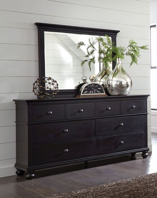 Aspenhome® Oxford Rubbed Black Landscape Mirror-2