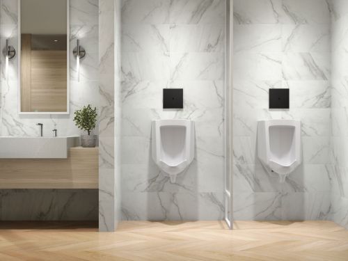 KOHLER® Mach Flex™ Black/Polished Chrome Glass Faceplate for Concealed Touchless Urinal Flushometer, 0.5 Gpf-2