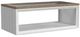 Flexsteel® Melody Gray/White Rectangular Coffee Table with Casters-0