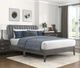 Homelegance® Dade Gray Eastern King Upholstered Panel Bed-1