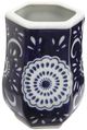 A & B Home 4-Piece Blue/White Bath Accessories Set-1