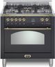 LOFRA® Dolcevita 36" Matte Black Pro Style Dual Fuel Range-0