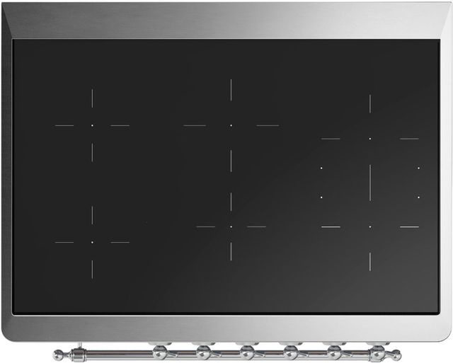 Ilve® Majestic III 36" Graphite Matte Pro Style Induction Range with Triple Glass Door and Chrome Trim-3
