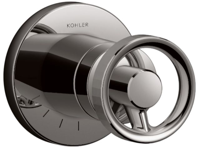KOHLER® Components® MasterShower® Vibrant Titanium Volume Control Valve Trim with Industrial Handle-0