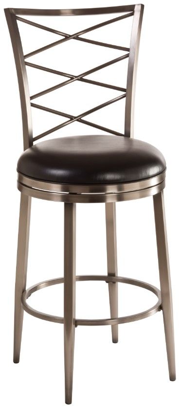 HH2 Home Harlow Antique Pewter Swivel Bar Stool Hoelscher's Fine
