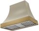 AGA Cascade 36" Fawn Wall Mounted Range Hood  with Antique Brass  Trim-0