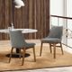 Armen Living Azalea 2-Piece Charcoal Dining Chairs-2