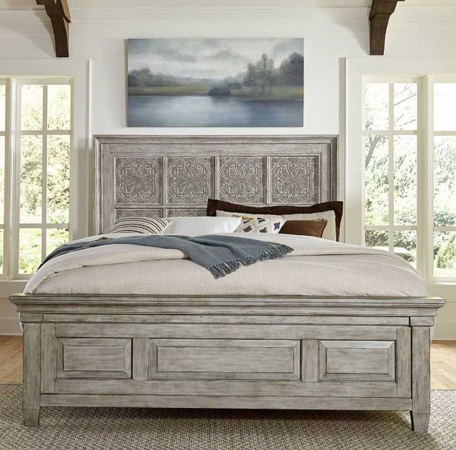Liberty Furniture Heartland Antique White California King Optional Panel Bed-1