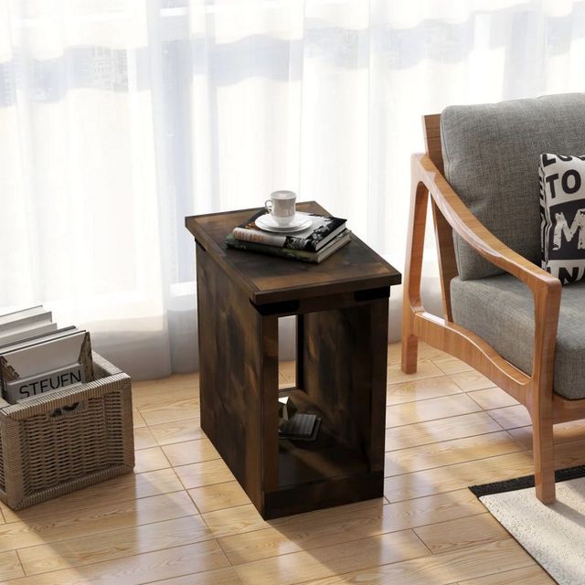 Legends Home Farmhouse Barnwood Chairside Table-1