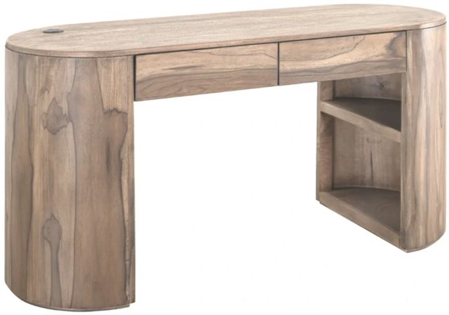 International Furniture Direct Balam Stained White Desk-0