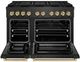 ZLINE Paramount 48" 6.7 cu. ft. Black Satin Stainless Steel Paramount Dual Fuel Range with 8 Burner DuoPro™ Cooktop and Dual Ovens and Polished Gold Helix Handles and Accents-2
