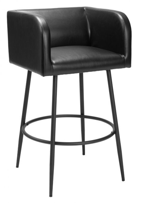Zuo® Modern Horbat Black Barstool-0