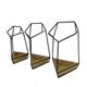 A & B Home 3-Piece Black/Brown Wall Planter Set-1
