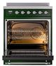 Ilve® Nostalgie II Noblesse 30'' Emerald Green Pro Style Induction Range with Chrome Trim-1