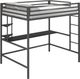 Novogratz Maxwell Gray Full Loft Bed with Desk & Shelves-0