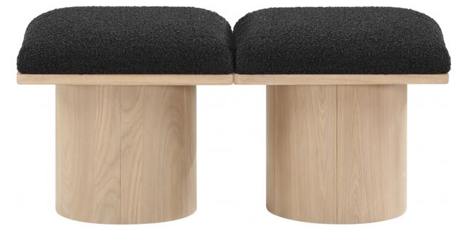 Meridian Furniture Pavilion 2-Piece Black/Natural 36" Modular Bench-1