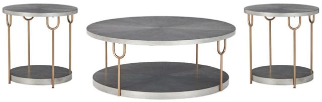 Signature Design by Ashley® Ranoka 3 Piece Platinum Living Room Table Set-0