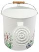 Sagebrook Home White with Purple Flower Watering Can-1