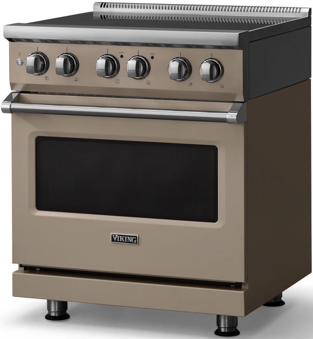 Viking® 5 Series 30" Nantucket Pro Style Induction Range with Polished Chrome Trim-3