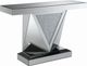 Coaster® Amore Mirror Top Silver Rectangular Sofa Table with Triangle Detailing-2