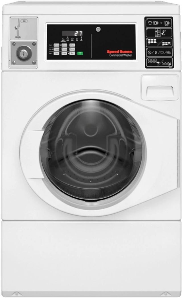 Speed Queen® Commercial 3.42 Cu. Ft. White Front Load Washer-0