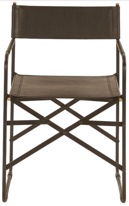 Home Trends & Design Copenhagen Black/Gray Septarian Directors Chair-1