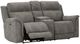 Signature Design by Ashley® Next-Gen DuraPella Slate Power Reclining Loveseat with Console and Adjustable Headrest-2