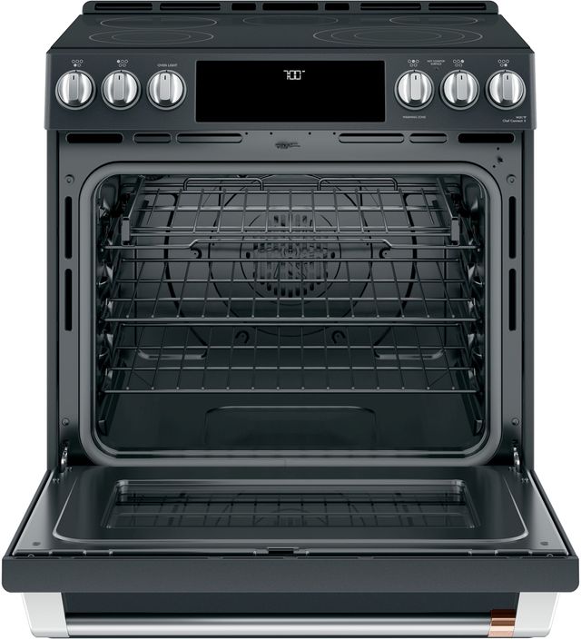 Café™ 30" Matte Black Slide In Electric Range-1