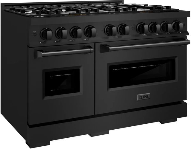 ZLINE Classic 48" Black Stainless Steel Pro Style Dual Fuel Range-2