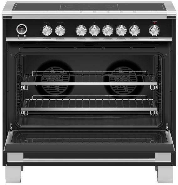 Fisher & Paykel Series 9 36" Black Pro Style Induction Range-1