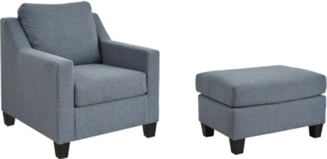 Benchcraft® Lemly 2-Piece Twilight Chair and Ottoman Set-0
