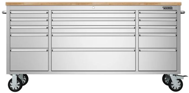 Thor Kitchen® 72" Stainless Steel 15-Drawer Mobile Work Bench-1