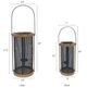 A & B Home 2-Piece Black Iron Lantern Set-2