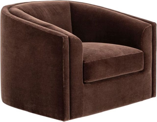 Four Hands Presley Monte Chocolate Swivel Chair-0