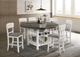Furniture of America® Stacie White Counter Height Table with Gray Top -1