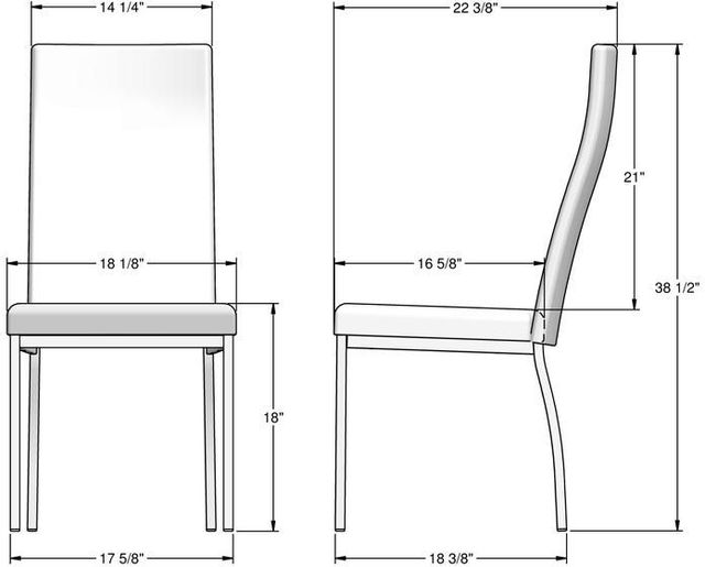 Amisco Customizable Curve Dining Side Chair-2