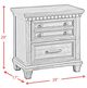 Elements International McCoy Antique White Nightstand-2