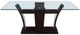 Mazin Furniture Daisy Glass Top Dining Table with Espresso Base -0