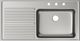 Elkay Lustertone® Classic Lustrous Satin 43" x 22" x 10" 3-Hole Single Bowl Drop-In Sink with Right Drainboard-1