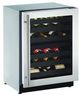 U-Line 2000 Series 24" 4.7 Cu. Ft. Stainless Frame Field Reversible Built-In Wine Captain-0
