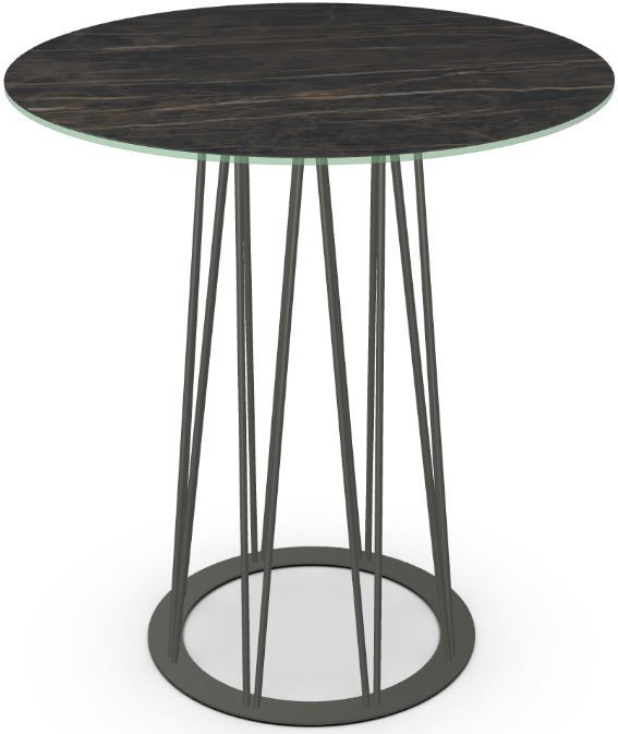 Amisco Customizable Calypso 42" Black Italian Porcelain Bar Table-3