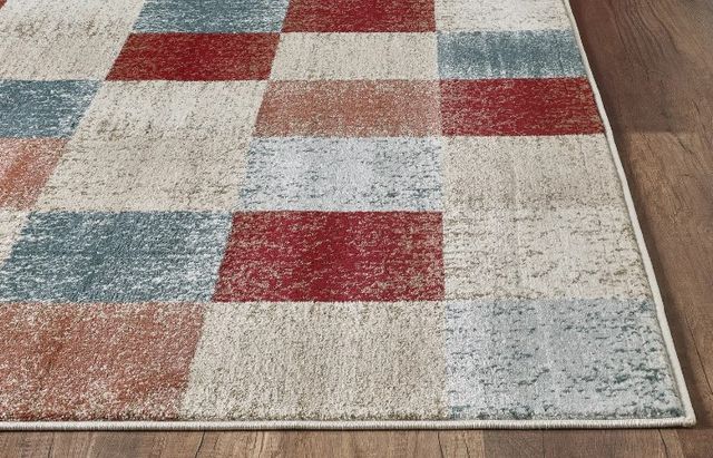 KAS Rugs Avalon Brown Checkered 5'x8' Area Rug-1