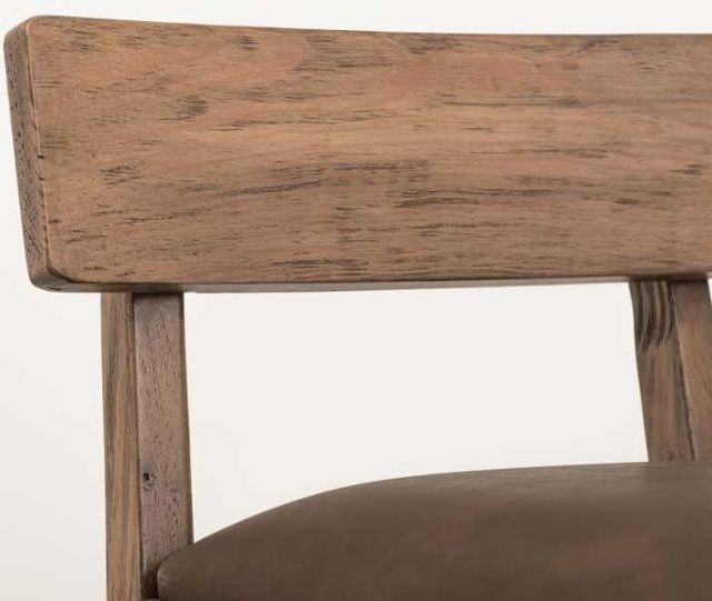 International Furniture Direct Balam Gunmetal/Stained Brown Upholstered Barstool-4