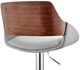 Armen Living Colby Gray/Chrome Adjustable Bar Stool-4
