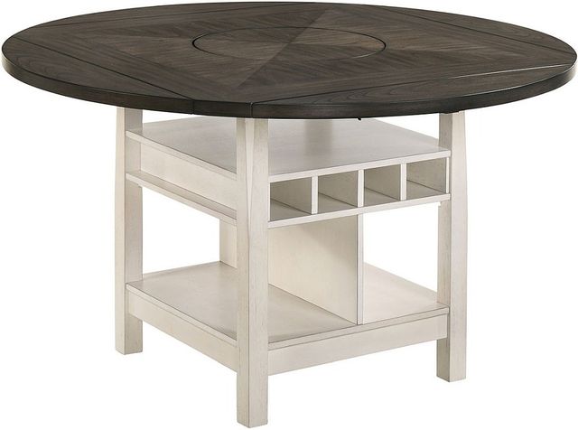 Crown Mark Conner Grey Counter Height Table with Chalk Base-0