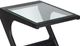 Porter International Designs Canberra Glass Top Recliner Table with Black Base-4
