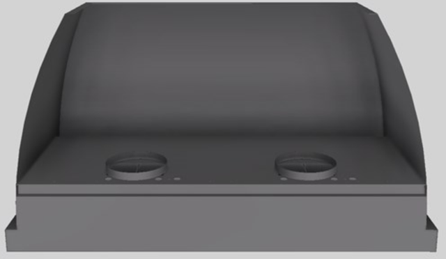 Vent-A-Hood® Designer Series 54" Gunsmoke Wall Mounted Range Hood-3